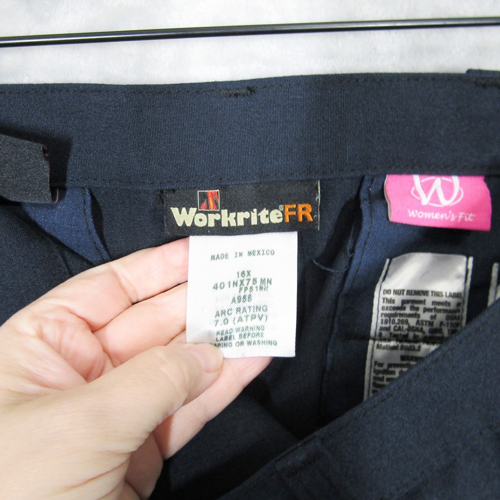 Workrite FR Womens Nomex IIIA Navy Blue Flame Resistant Work Pants 16 Plus - Picture 7 of 13